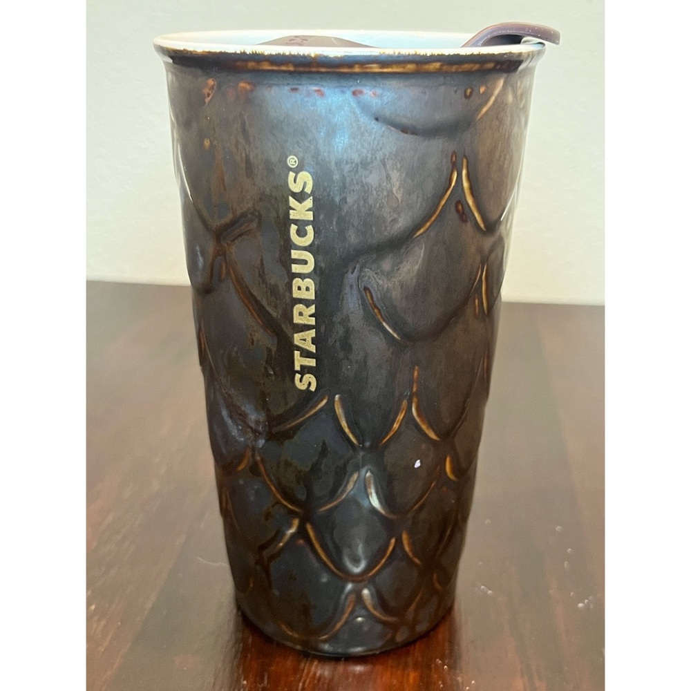 Starbucks Bronze Mermaid Scales Anniversary Cermamic Mug Tumbler